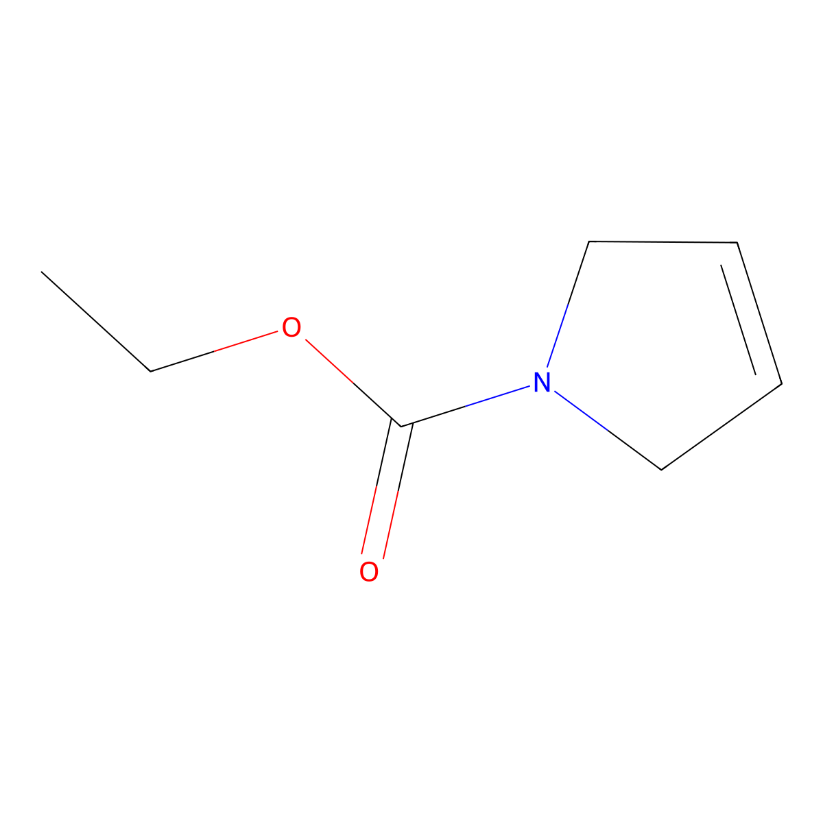 Ethyl 2,5-dihydro-1h-pyrrole-1-carboxylate molecular structure, CAS 6972-81-2