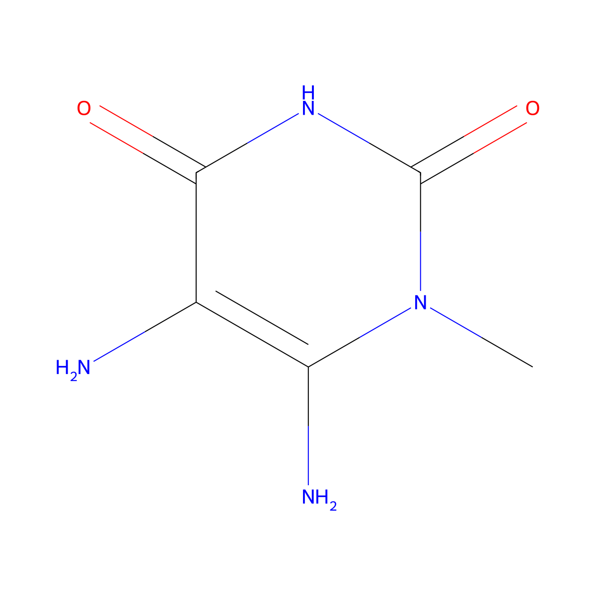 3-Methyl-4,5-diaminouracil molecular structure, CAS 6972-82-3