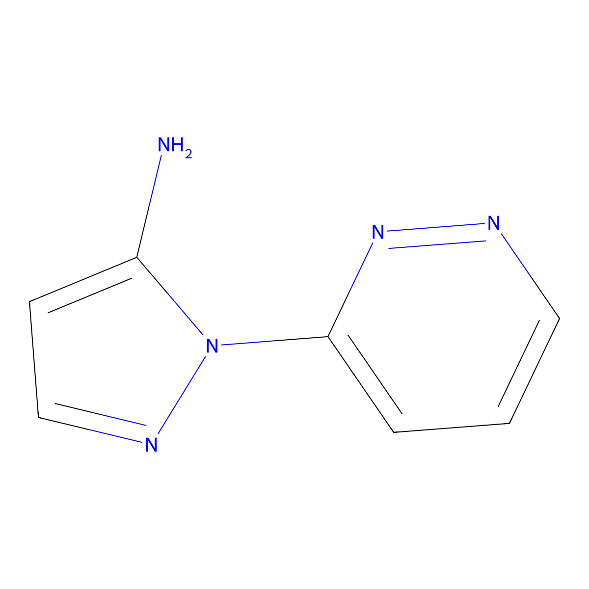 2-pyridazin-3-yl-2H-pyrazol-3-ylamine molecular structure, CAS 69720-74-7