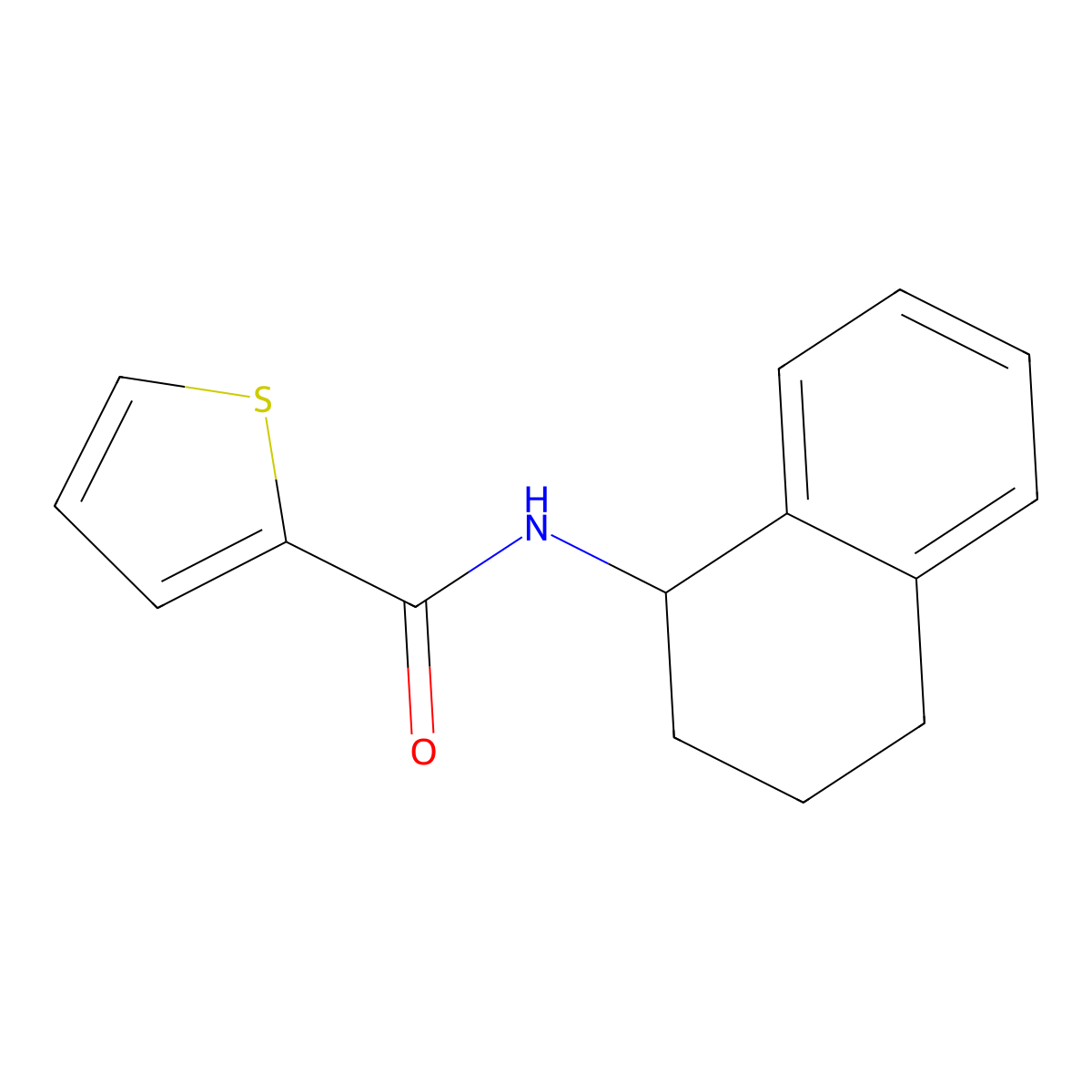 N-(1,2,3,4-tetrahydronaphthalen-1-yl)thiophene-2-carboxamide molecular structure, CAS 697226-03-2
