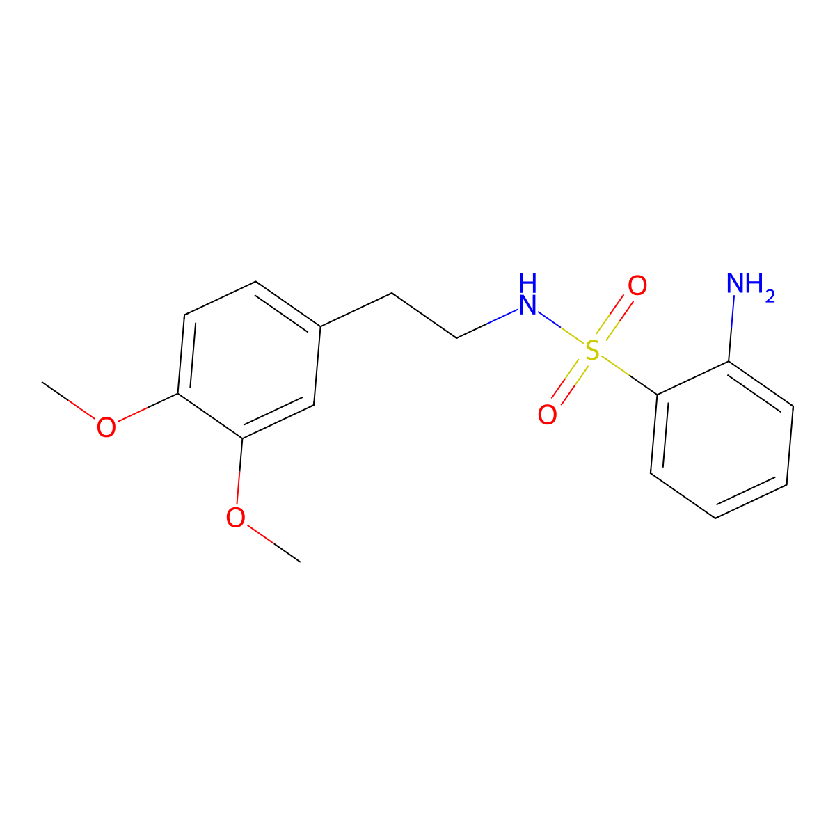 2-amino-N-[2-(3,4-dimethoxyphenyl)ethyl]benzenesulfonamide molecular structure, CAS 697229-50-8
