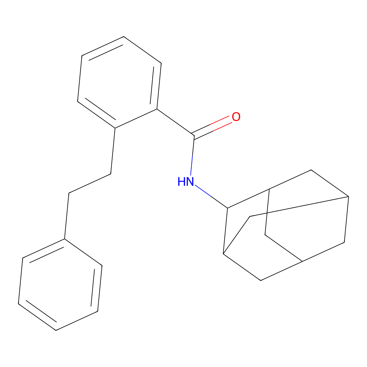 Benzamide, N-(adamantan-2-yl)-2-phenethyl- molecular structure, CAS 697229-68-8