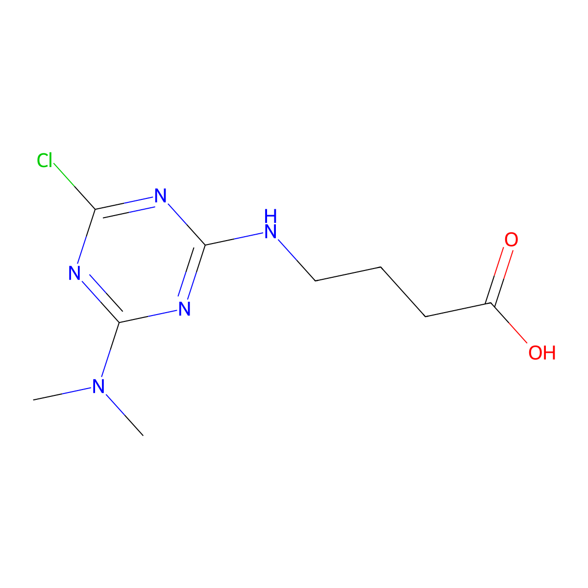 4-((4-Chloro-6-(dimethylamino)-1,3,5-triazin-2-yl)amino)butanoic acid molecular structure, CAS 697230-48-1