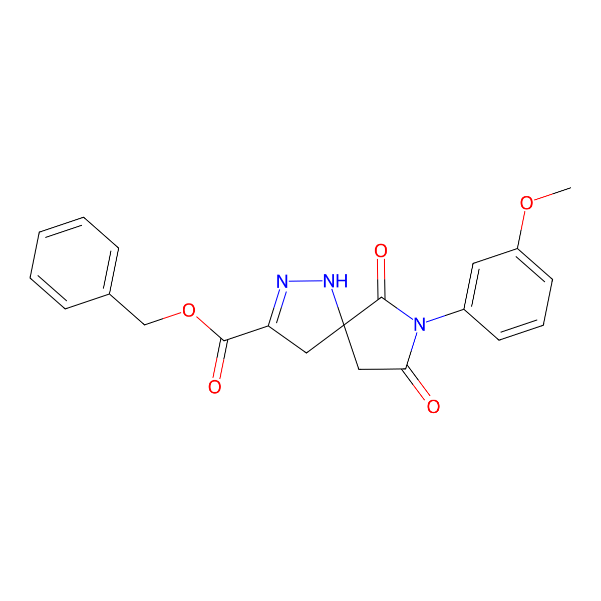 Benzyl 7-(3-methoxyphenyl)-6,8-dioxo-1,2,7-triazaspiro[4.4]non-2-ene-3-carboxylate molecular structure, CAS 697230-76-5