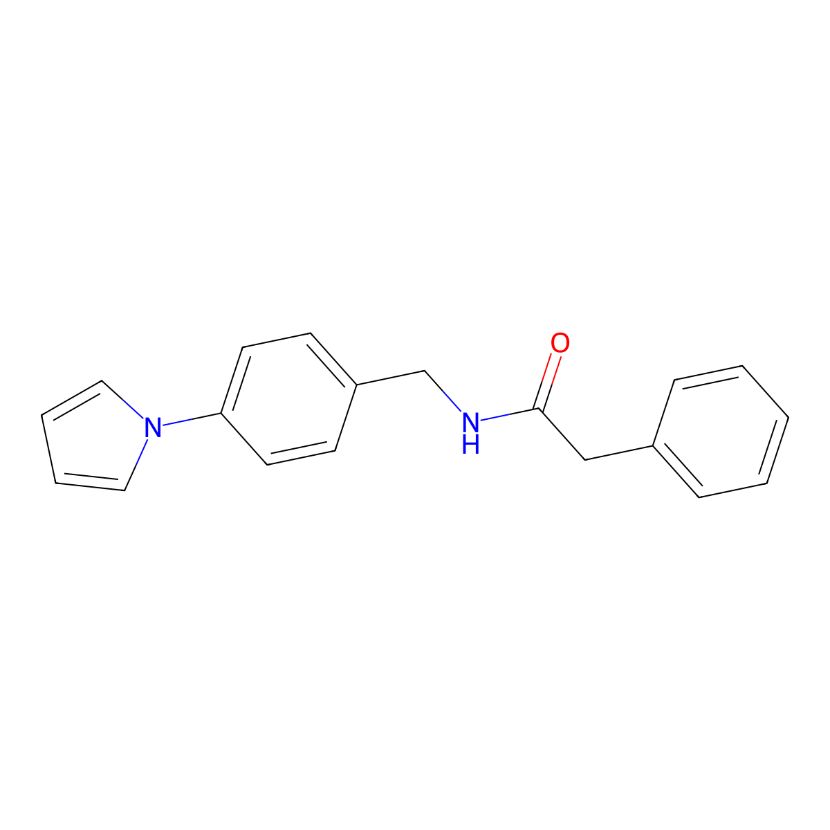 2-phenyl-N-[4-(1H-pyrrol-1-yl)benzyl]acetamide molecular structure, CAS 697231-96-2