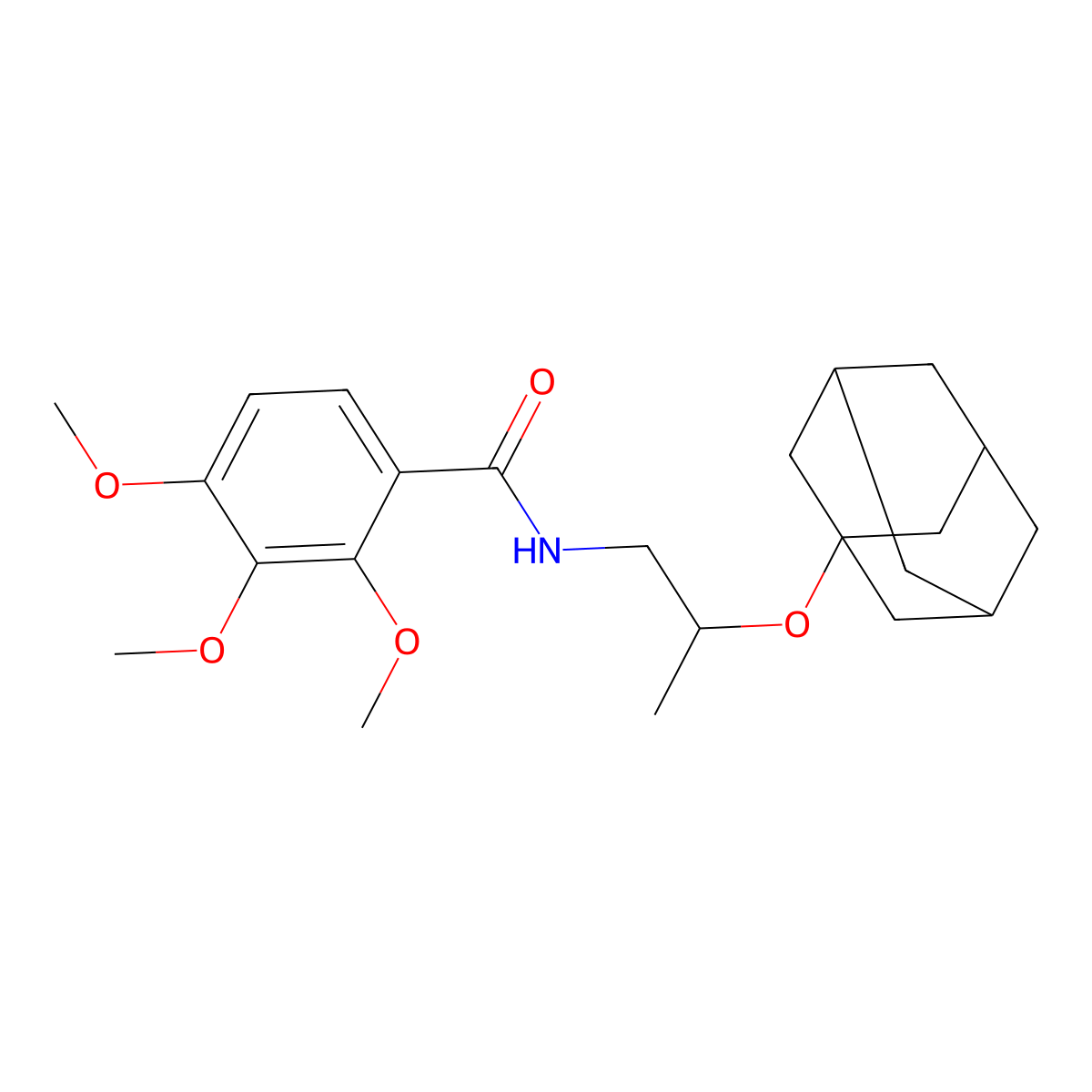 N-[2-(1-adamantyloxy)propyl]-2,3,4-trimethoxybenzamide molecular structure, CAS 697232-27-2