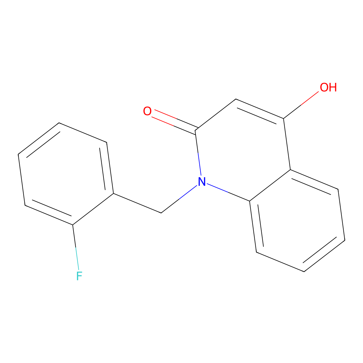 1-((2-Fluorophenyl)methyl)-4-hydroxy-2(1H)-quinolinone molecular structure, CAS 697234-11-0