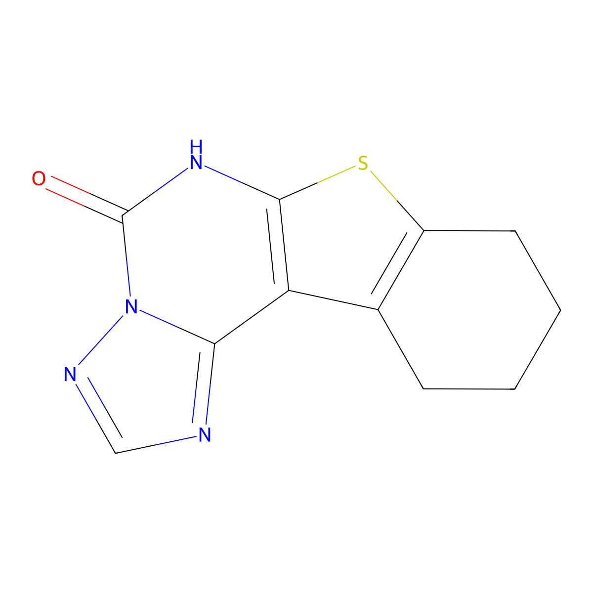 8,9,10,11-tetrahydro[1]benzothieno[3,2-e][1,2,4]triazolo[1,5-c]pyrimidin-5(6H)-one molecular structure, CAS 697240-75-8