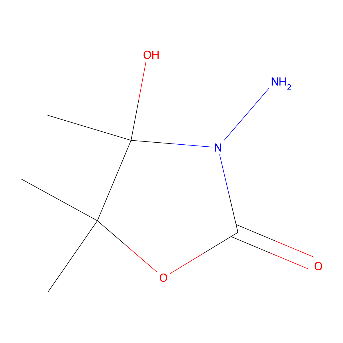 3-Amino-4-hydroxy-4,5,5-trimethyl-1,3-oxazolidin-2-one molecular structure, CAS 697241-22-8