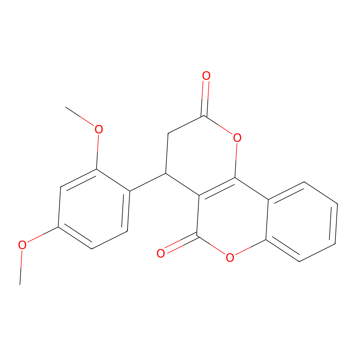 4-(2,4-Dimethoxyphenyl)-3,4-dihydropyrano[3,2-c]chromene-2,5-dione molecular structure, CAS 697241-76-2