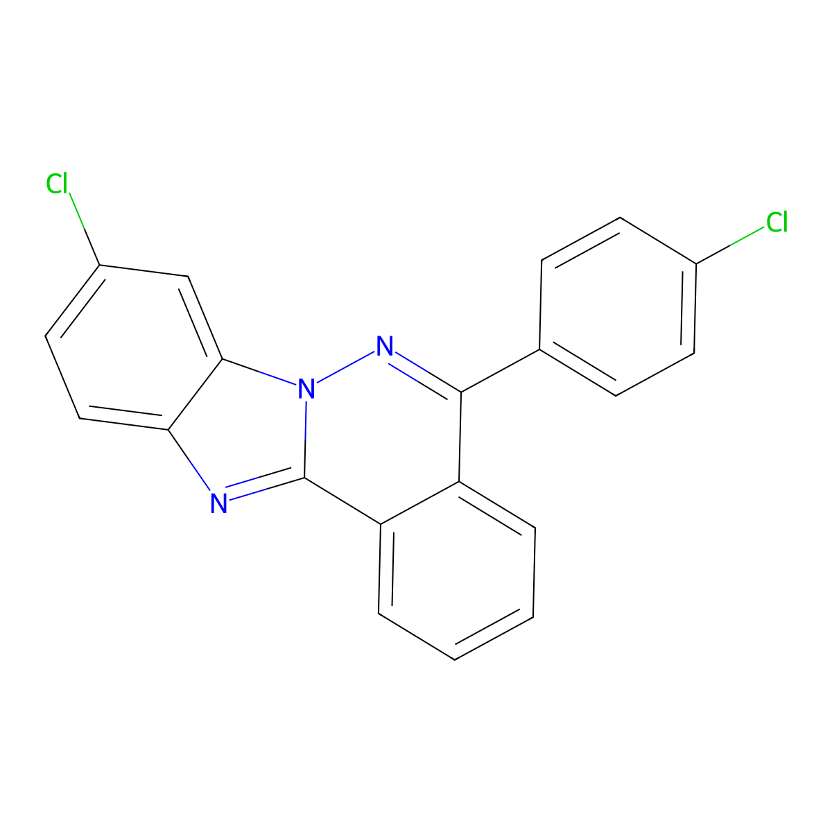 9-Chloro-5-(4-chlorophenyl)benzimidazolo[2,1-a]phthalazine molecular structure, CAS 697242-99-2