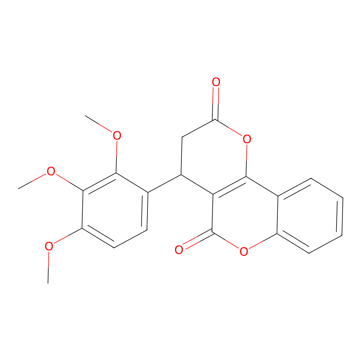 4-(2,3,4-Trimethoxyphenyl)-3,4-dihydropyrano[3,2-c]chromene-2,5-dione molecular structure, CAS 697243-86-0