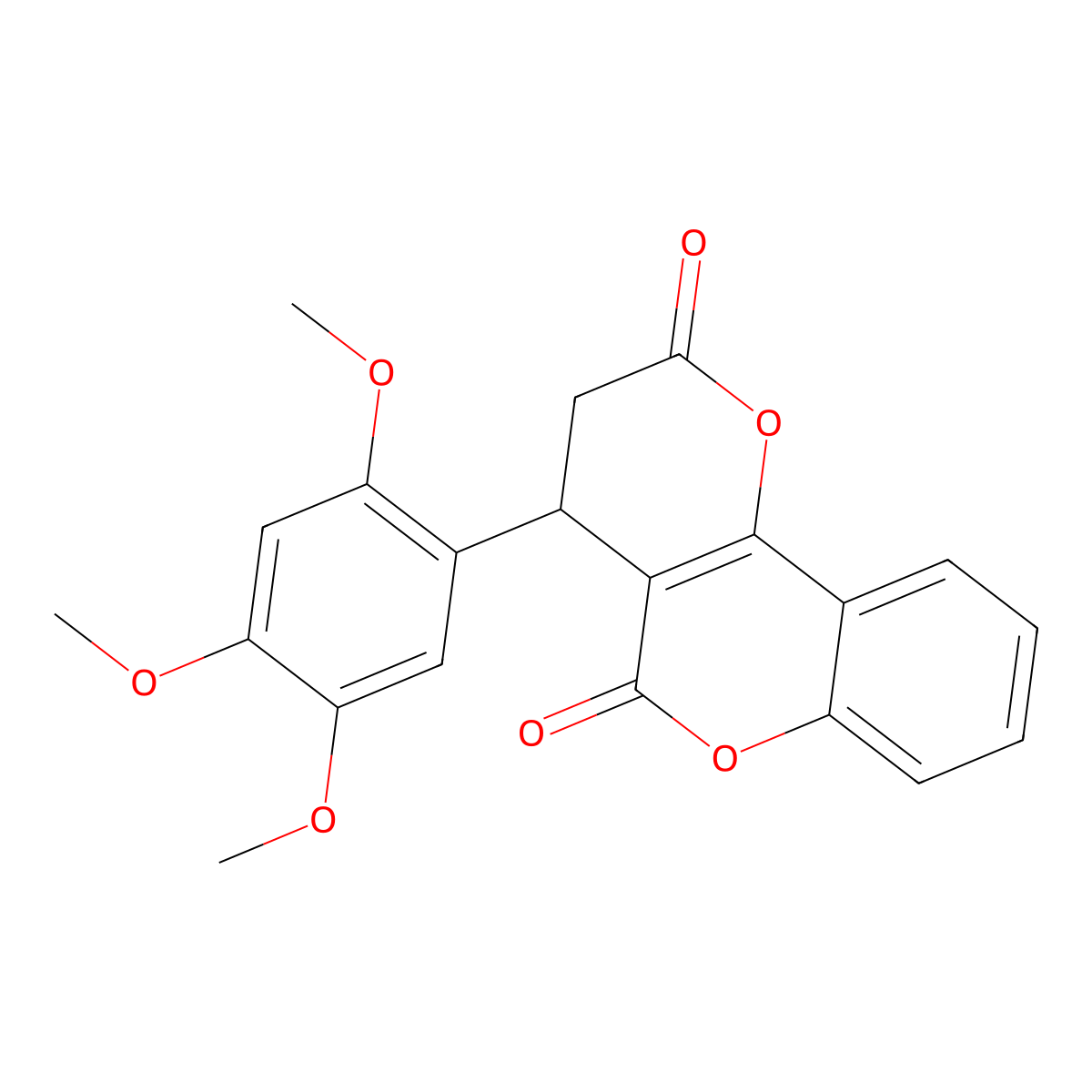 4-(2,4,5-Trimethoxyphenyl)-3,4-dihydropyrano[3,2-c]chromene-2,5-dione molecular structure, CAS 697243-87-1