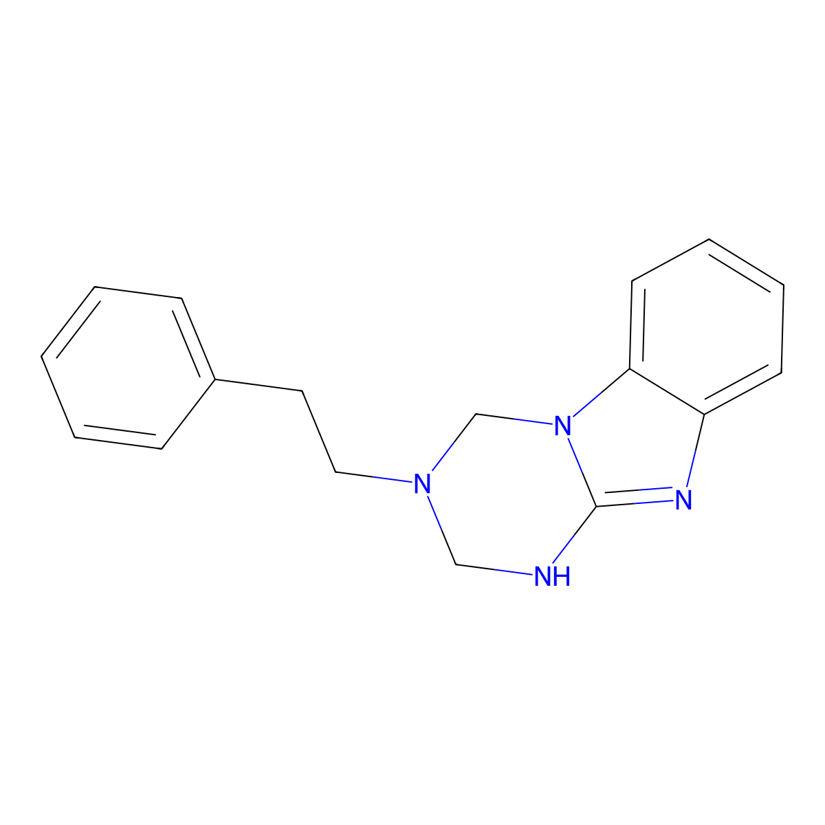 3-(2-Phenylethyl)-1,2,3,4-tetrahydro[1,3,5]triazino[1,2-a]benzimidazole molecular structure, CAS 697244-23-8