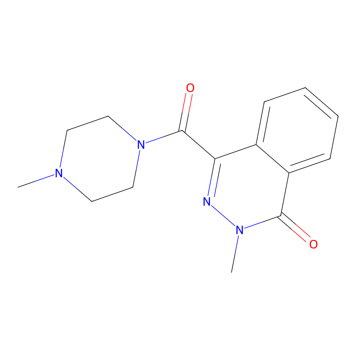 2-Methyl-4-(4-methylpiperazine-1-carbonyl)phthalazin-1-one molecular structure, CAS 697244-72-7