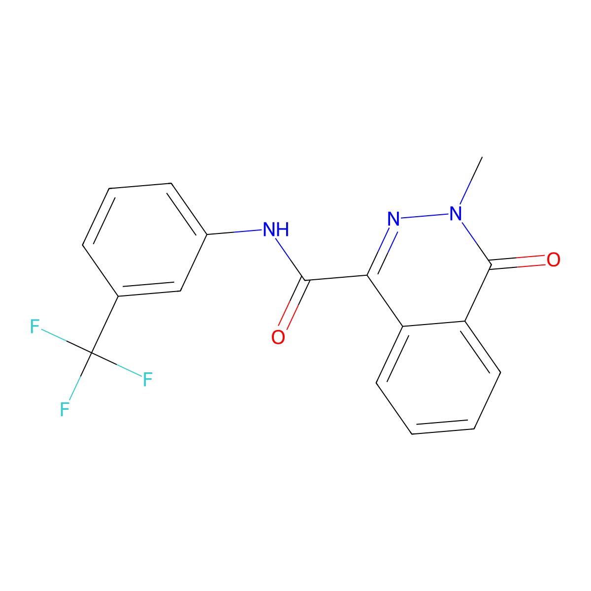 3-methyl-4-oxo-N-[3-(trifluoromethyl)phenyl]phthalazine-1-carboxamide molecular structure, CAS 697244-76-1