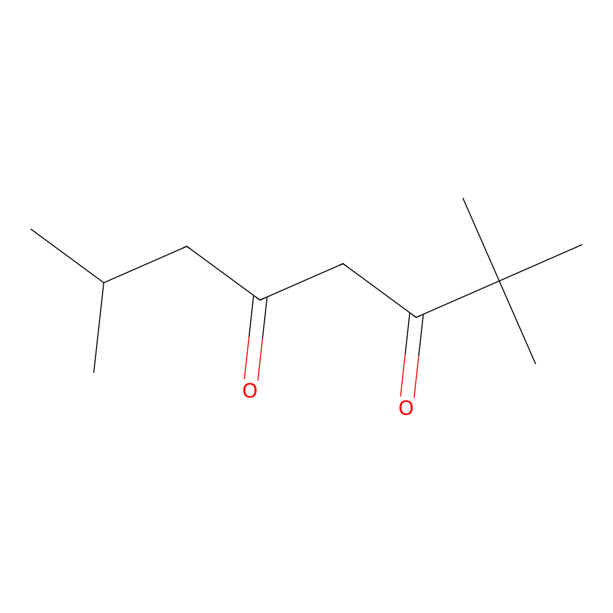 3,5-Octanedione, 2,2,7-trimethyl- molecular structure, CAS 69725-37-7
