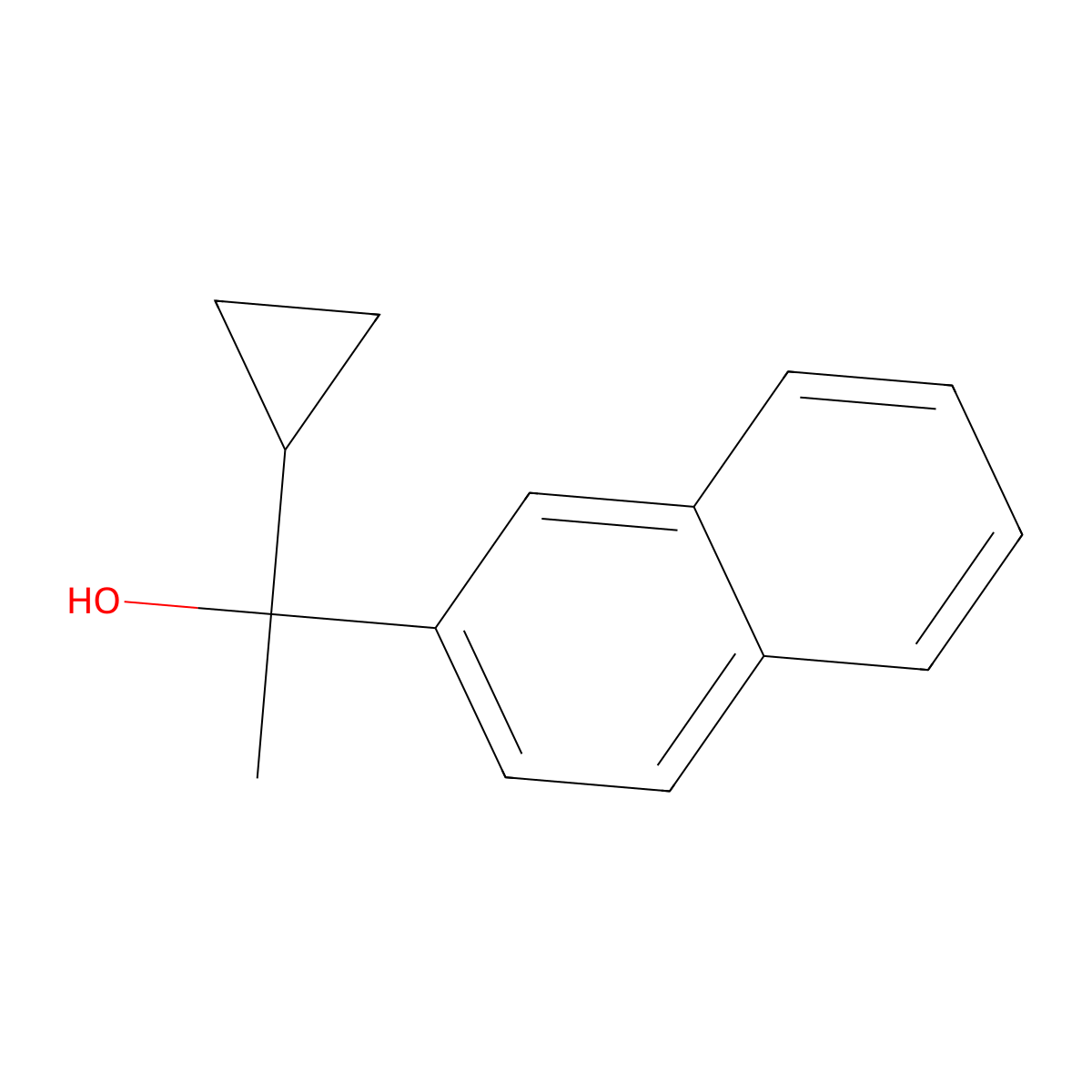 1-Cyclopropyl-1-(naphthalen-2-yl)ethanol molecular structure, CAS 69726-41-6