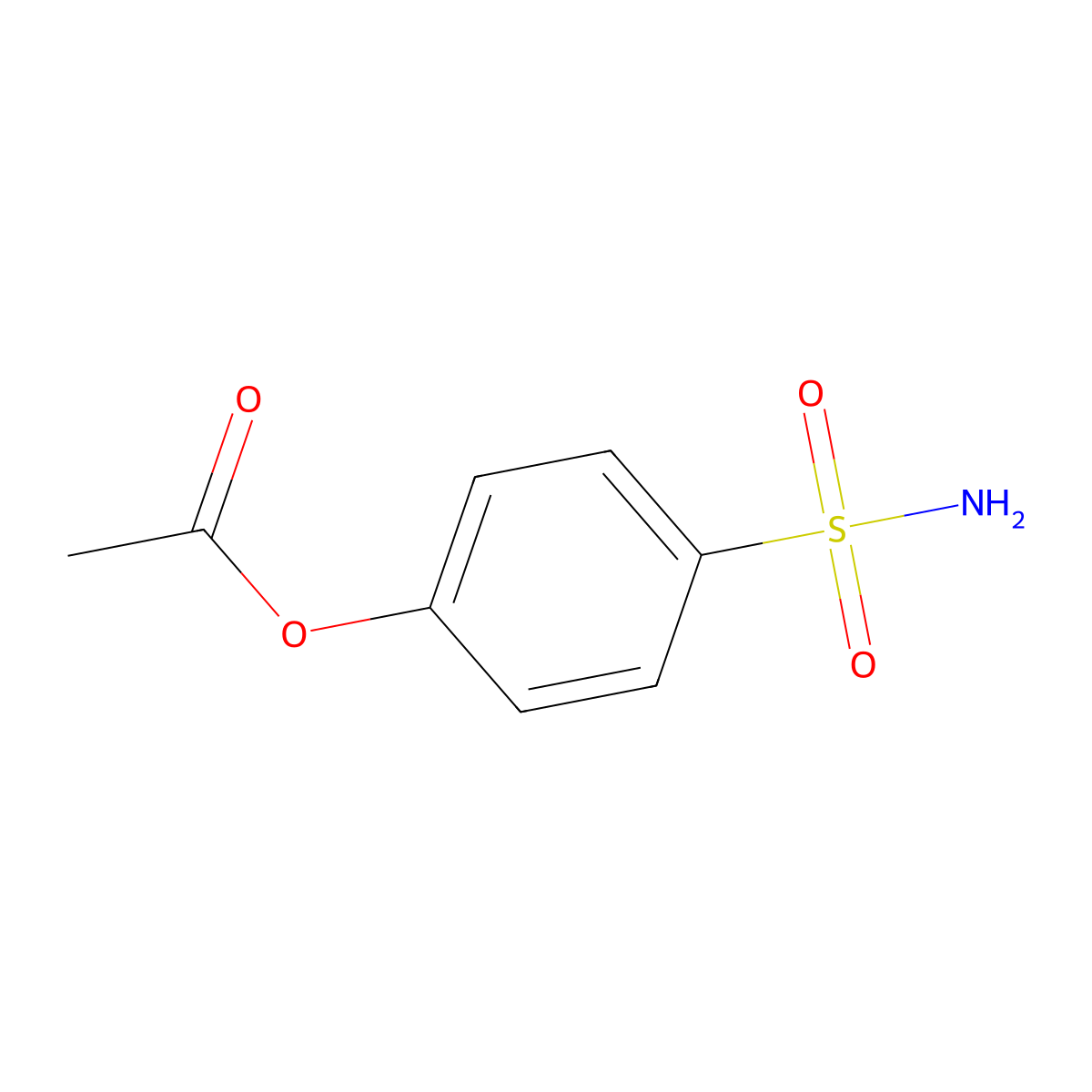 4-Sulfamoylphenyl acetate molecular structure, CAS 69728-92-3