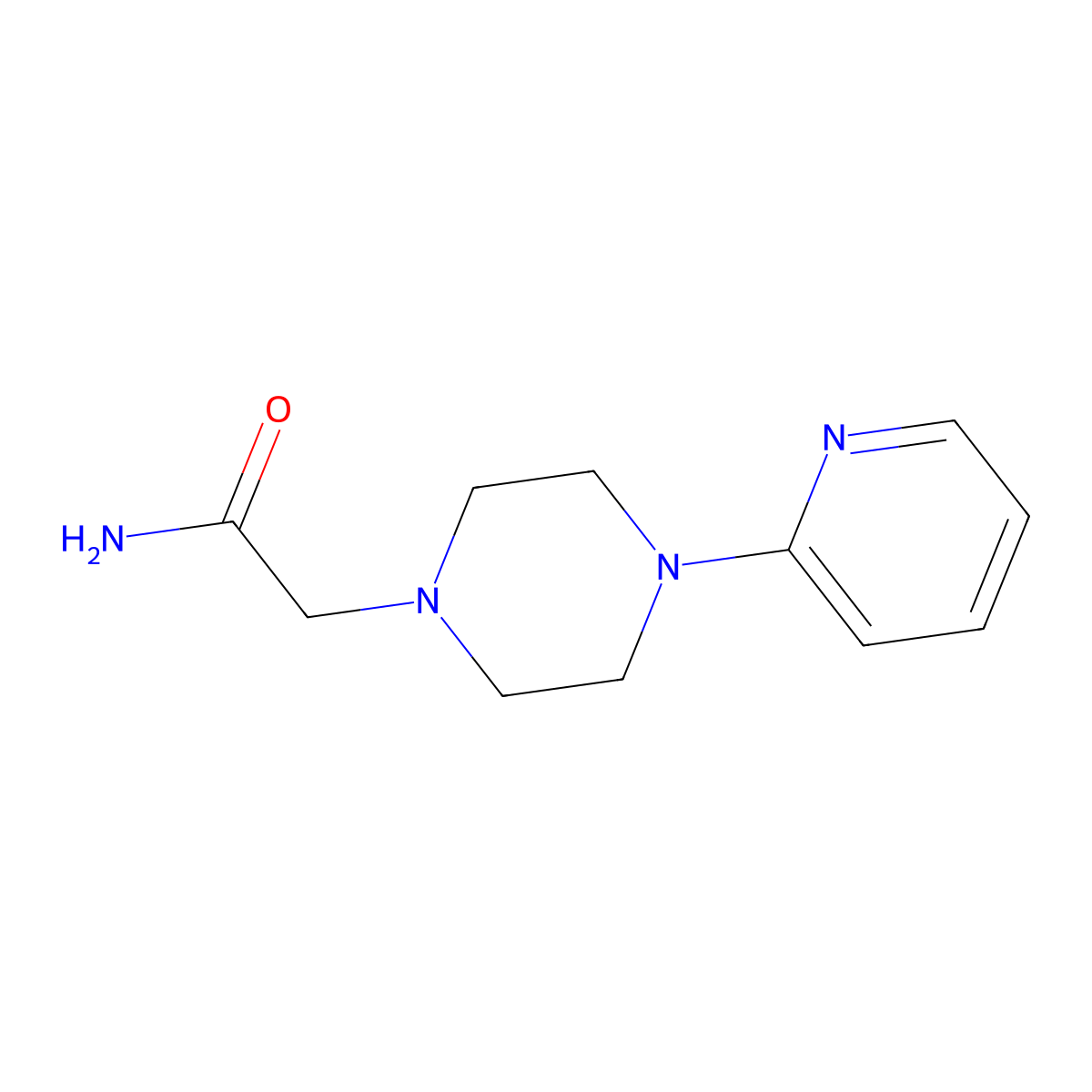 2-(4-Pyridin-2-ylpiperazin-1-yl)acetamide molecular structure, CAS 697282-55-6