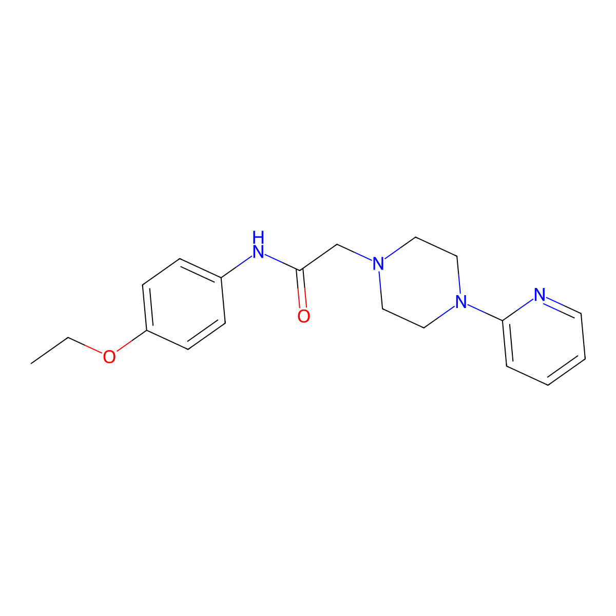 N-(4-ethoxyphenyl)-2-(4-pyridin-2-ylpiperazin-1-yl)acetamide molecular structure, CAS 697282-59-0