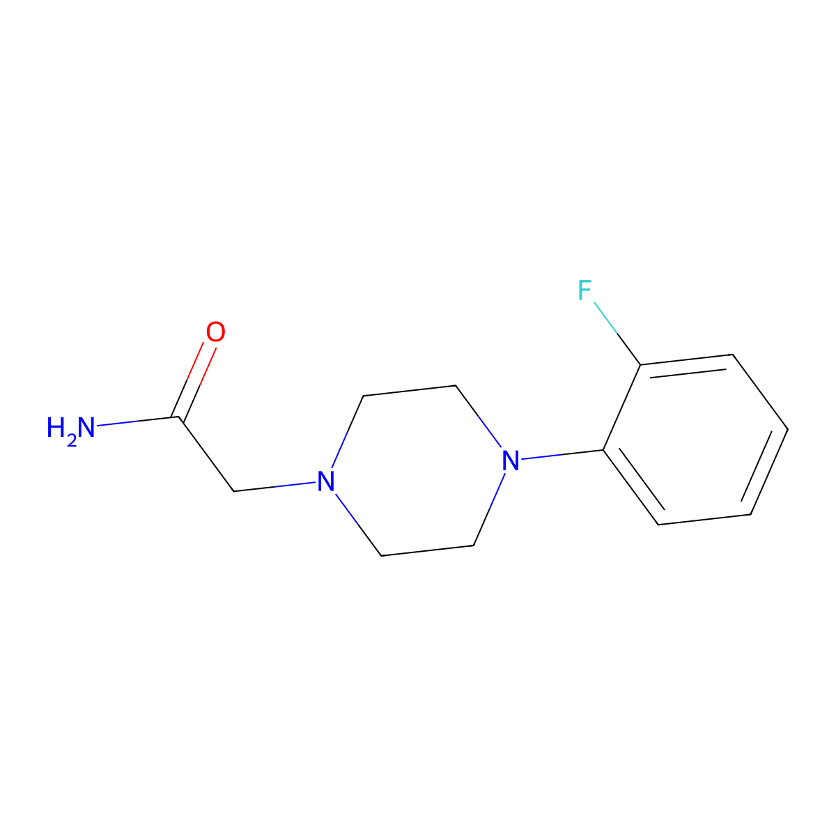 2-[4-(2-Fluorophenyl)piperazin-1-yl]acetamide molecular structure, CAS 697283-09-3