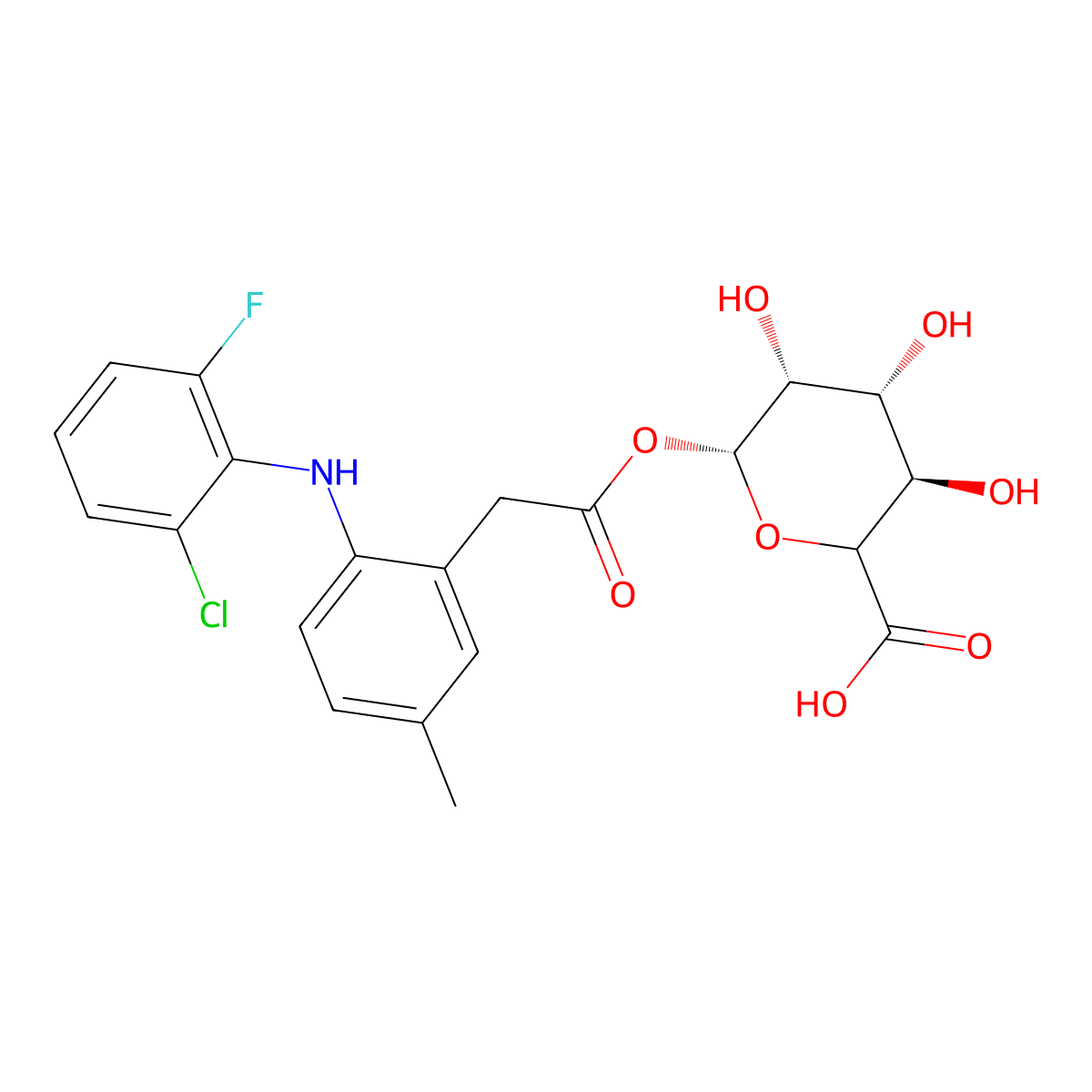 Lumiracoxib Acyl-beta-D-glucuronide molecular structure, CAS 697287-17-5