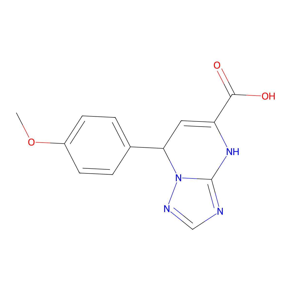 7-(4-Methoxyphenyl)-4,7-dihydro-[1,2,4]triazolo[1,5-a]pyrimidine-5-carboxylic acid molecular structure, CAS 697297-65-7