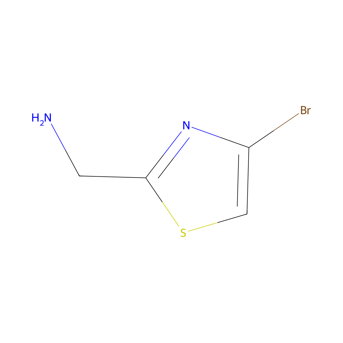 (4-Bromothiazol-2-YL)methanamine molecular structure, CAS 697299-86-8