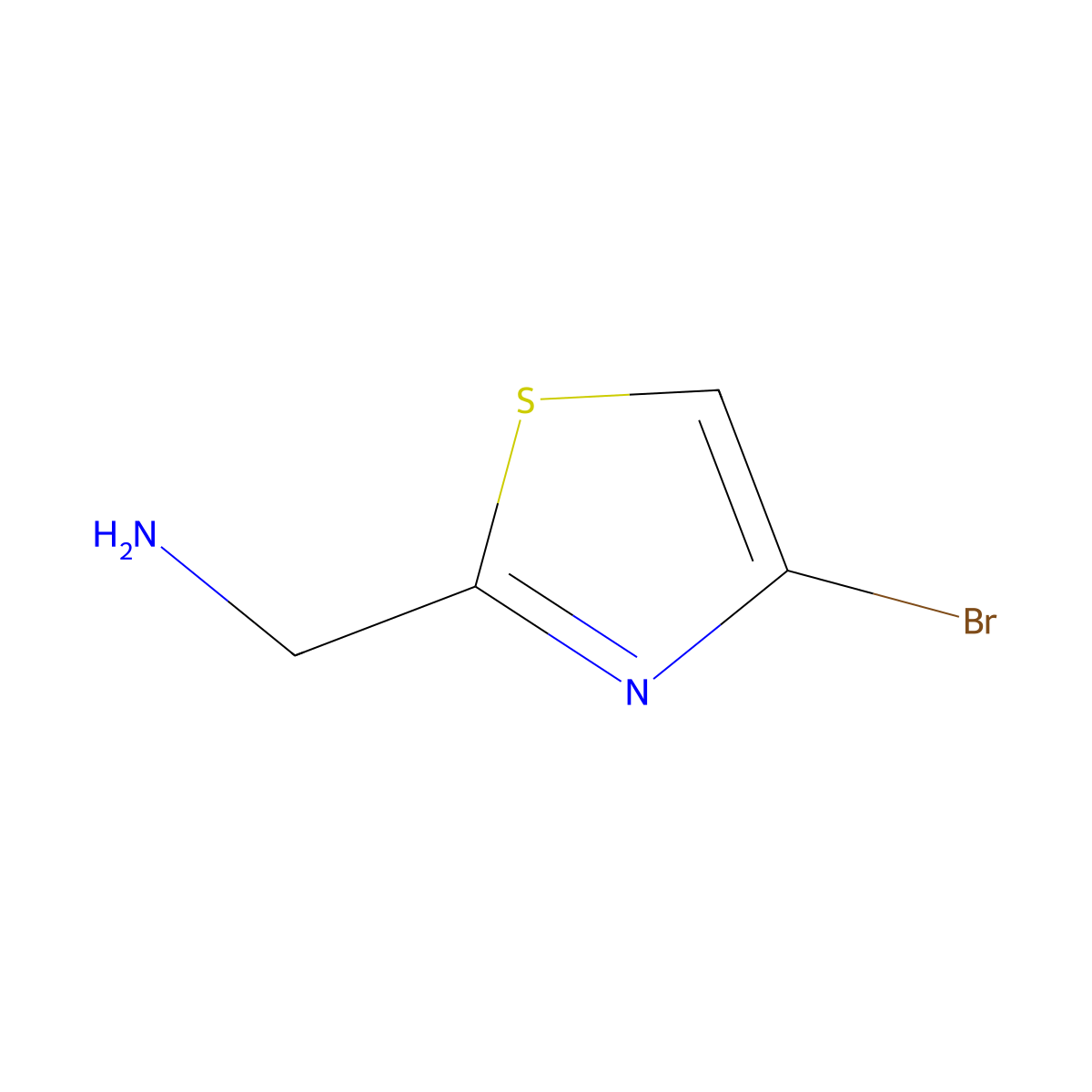 (4-Bromothiazol-2-YL)methanamine molecular structure, CAS 697299-86-8