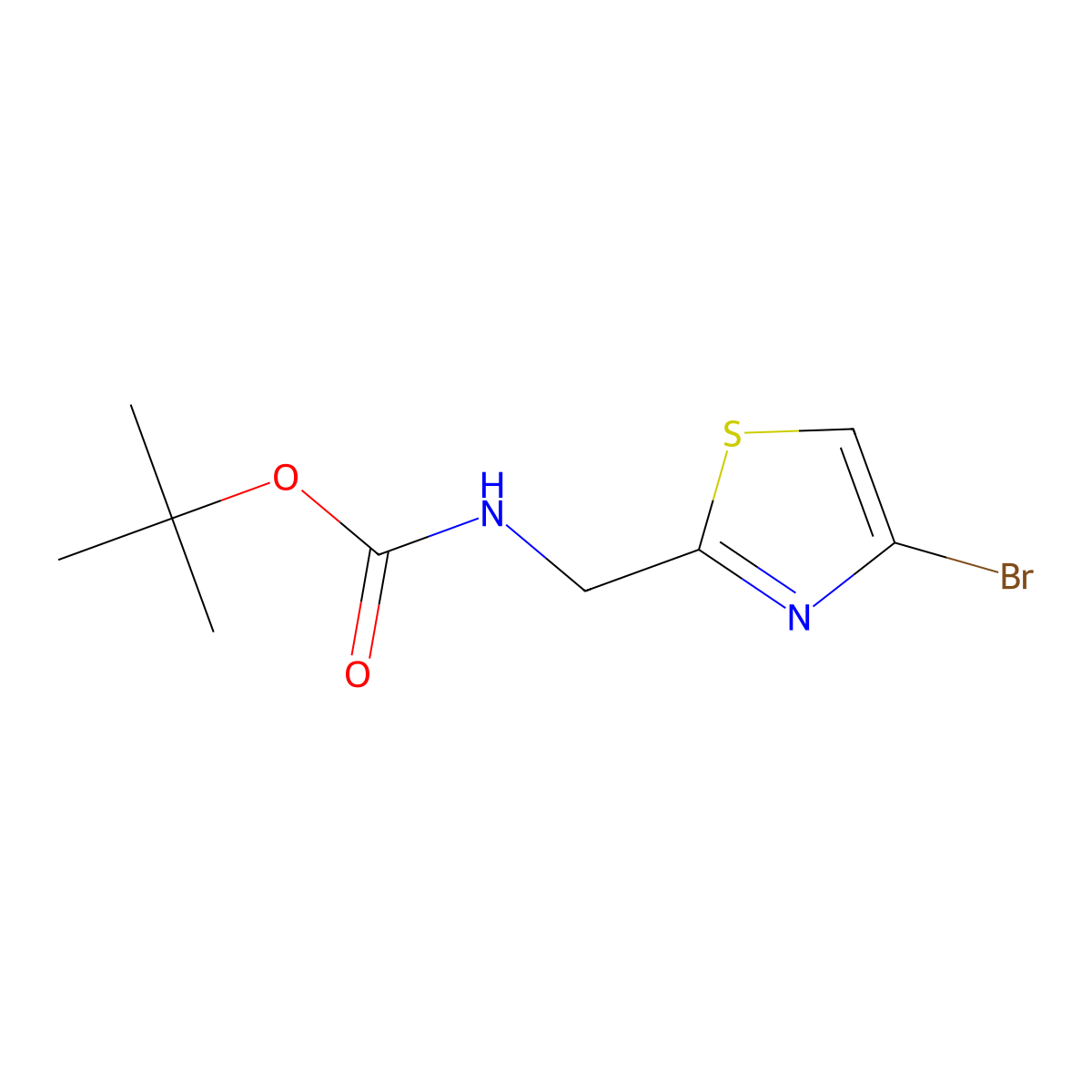 Tert-butyl ((4-bromothiazol-2-YL)methyl)carbamate molecular structure, CAS 697299-87-9