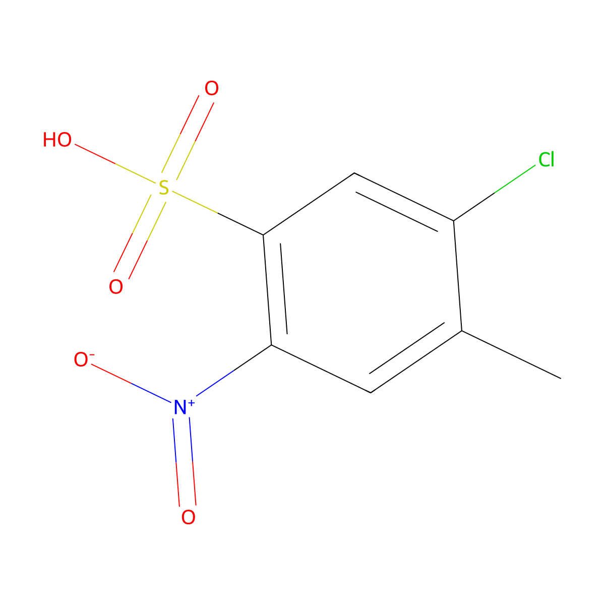 2-Chloro-5-nitrotoluene-4-sulfonic acid molecular structure, CAS 6973-13-3