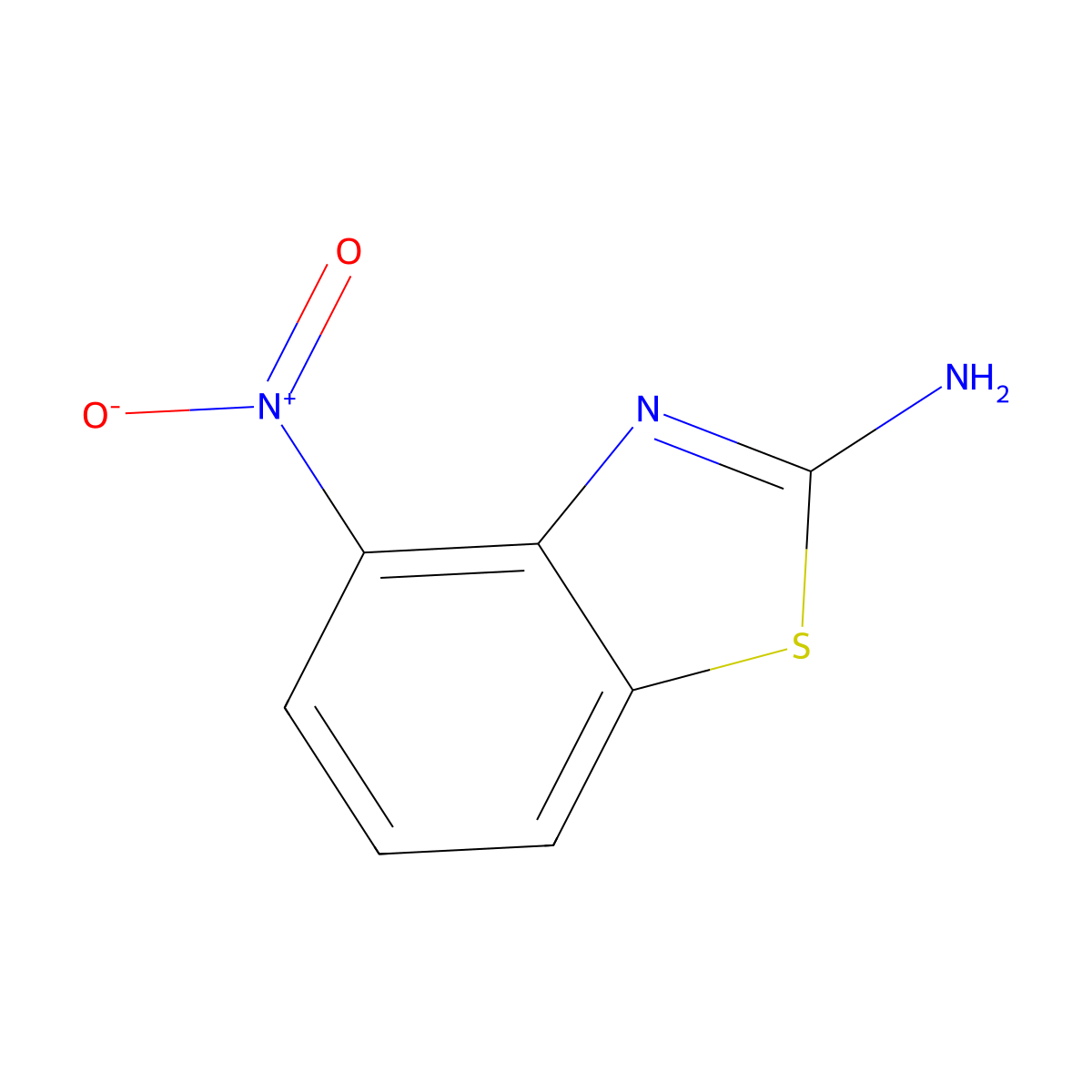 4-Nitro-1,3-Benzothiazol-2-Amine molecular structure, CAS 6973-51-9