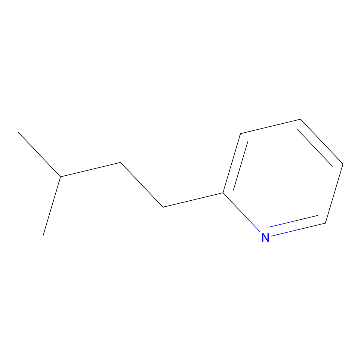 2-Isopentylpyridine molecular structure, CAS 6973-66-6