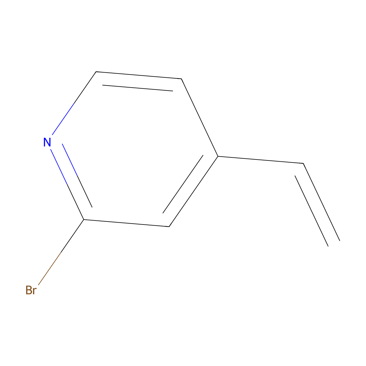 2-Bromo-4-vinylpyridine molecular structure, CAS 697300-78-0
