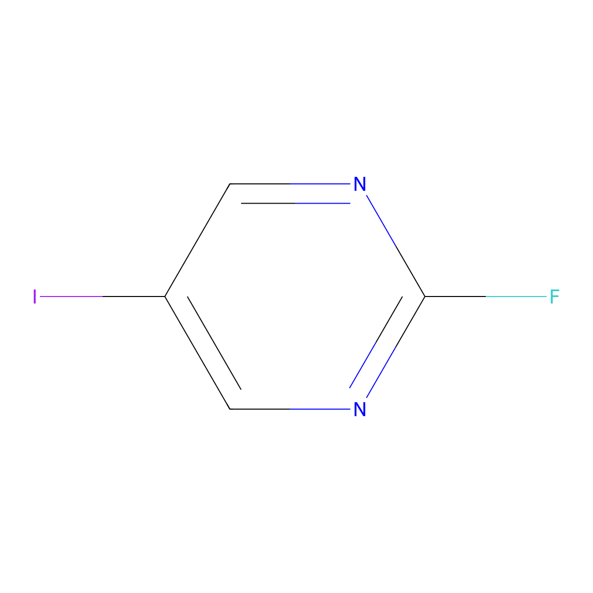 2-Fluoro-5-iodopyrimidine molecular structure, CAS 697300-79-1