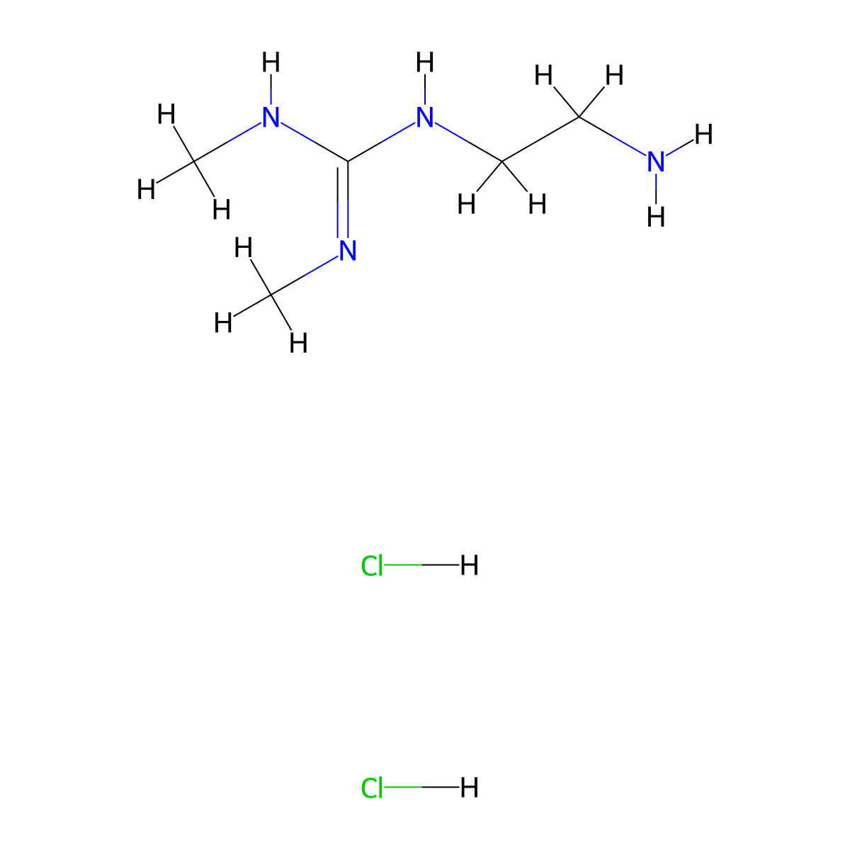 N'-(2-aminoethyl)-N,N''-dimethylguanidine dihydrochloride molecular structure, CAS 697302-38-8