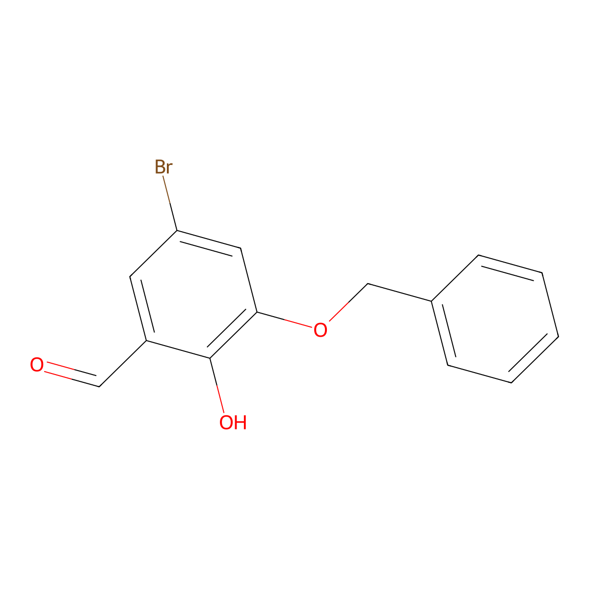 3-(Benzyloxy)-5-bromo-2-hydroxybenzaldehyde molecular structure, CAS 697302-70-8