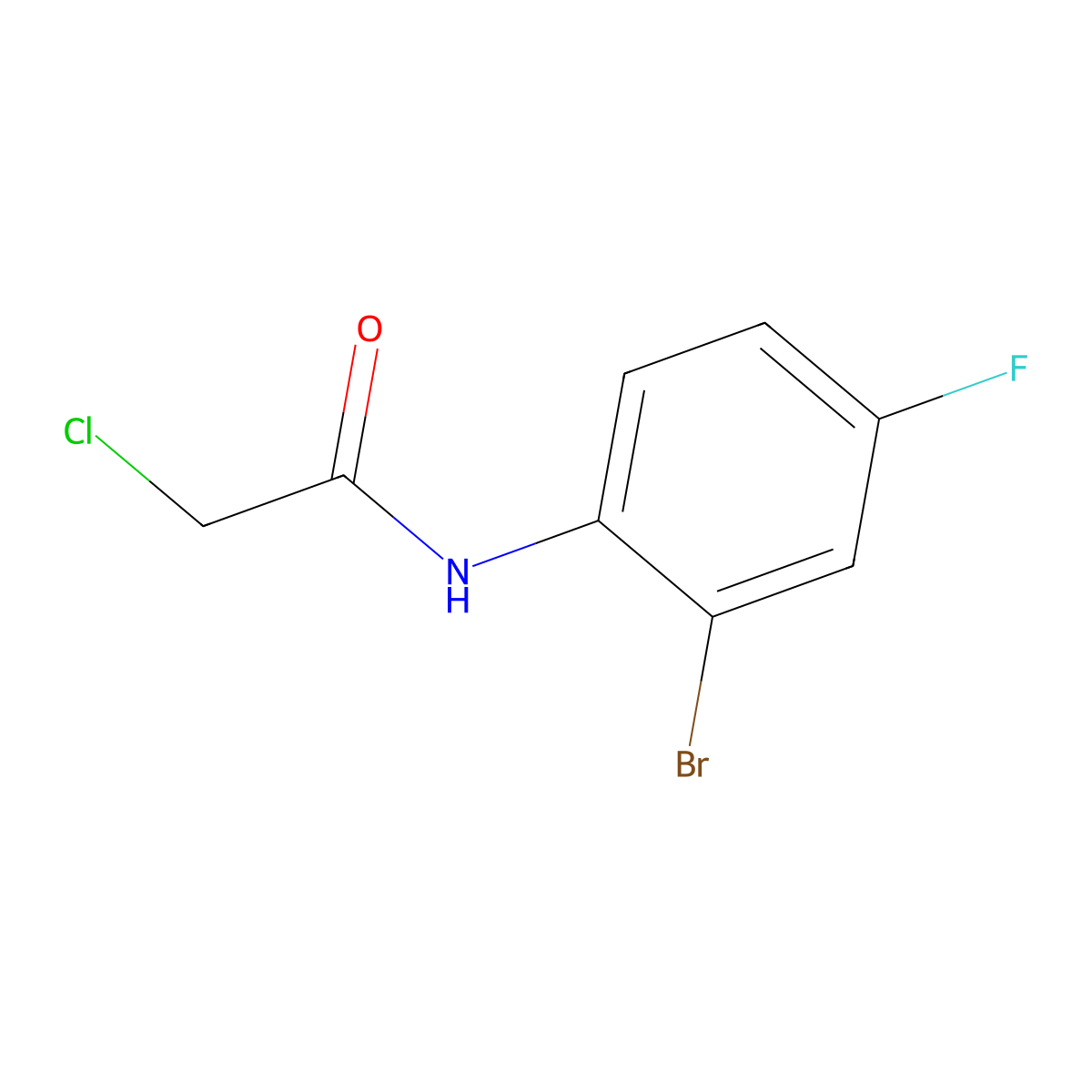 N-(2-bromo-4-fluorophenyl)-2-chloroacetamide molecular structure, CAS 697305-44-5