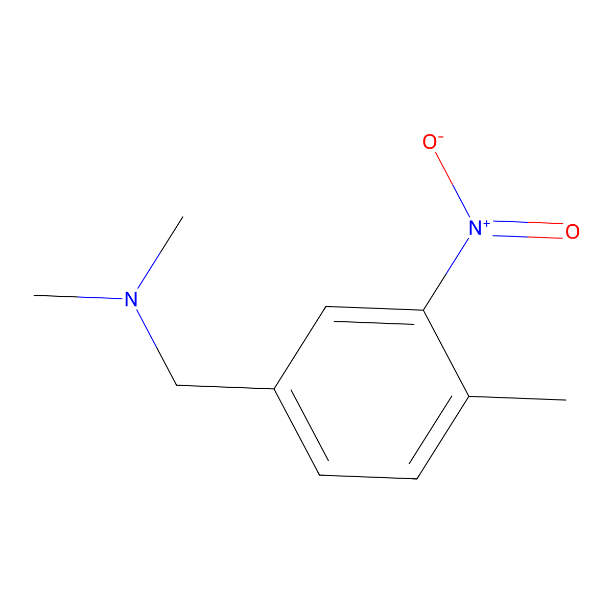 (4-methyl-3-nitrophenyl)-N,N-dimethylmethanamine molecular structure, CAS 697305-65-0