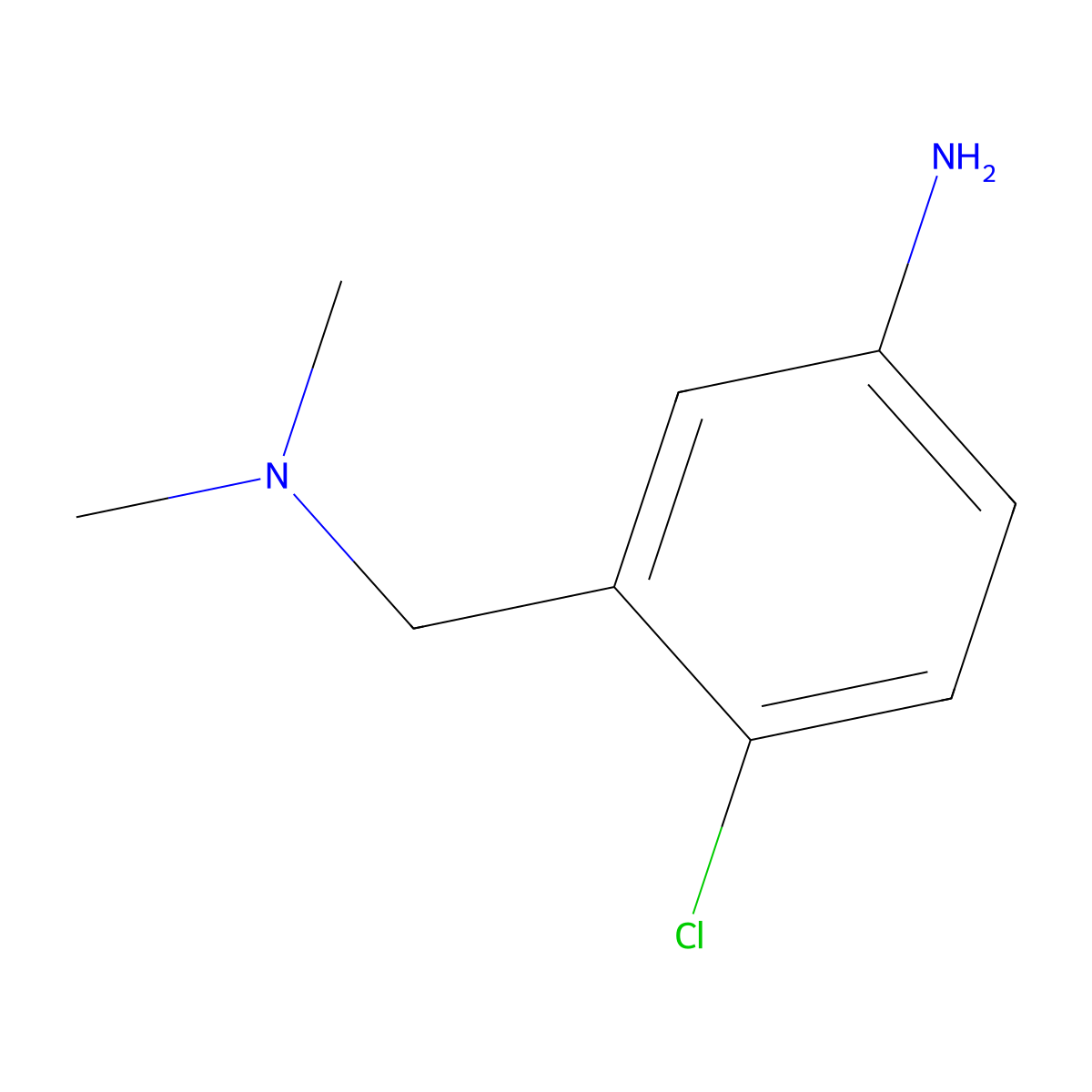 4-Chloro-3-((dimethylamino)methyl)aniline molecular structure, CAS 697305-72-9