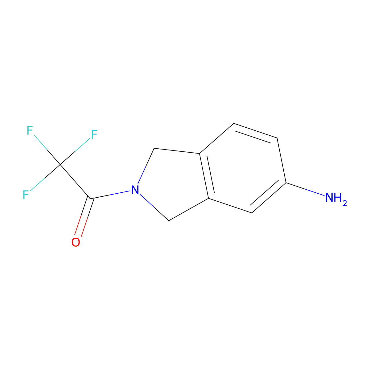 1-(5-amino-2,3-dihydro-1H-isoindol-2-yl)-2,2,2-trifluoroethan-1-one molecular structure, CAS 697305-97-8