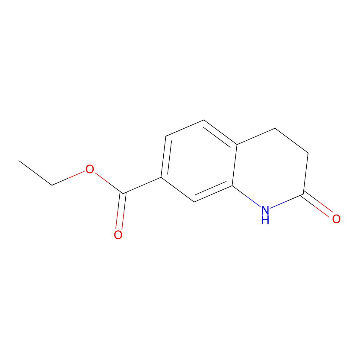 Ethyl 2-oxo-1,2,3,4-tetrahydroquinoline-7-carboxylate molecular structure, CAS 697306-33-5