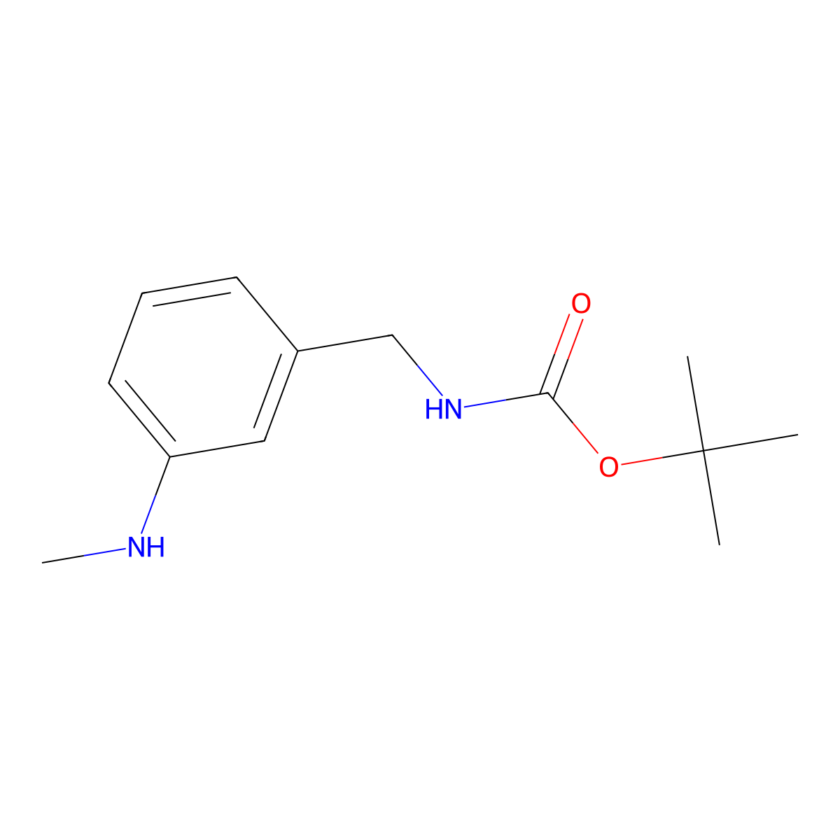 Tert-butyl 3-(methylamino)benzylcarbamate molecular structure, CAS 697306-52-8