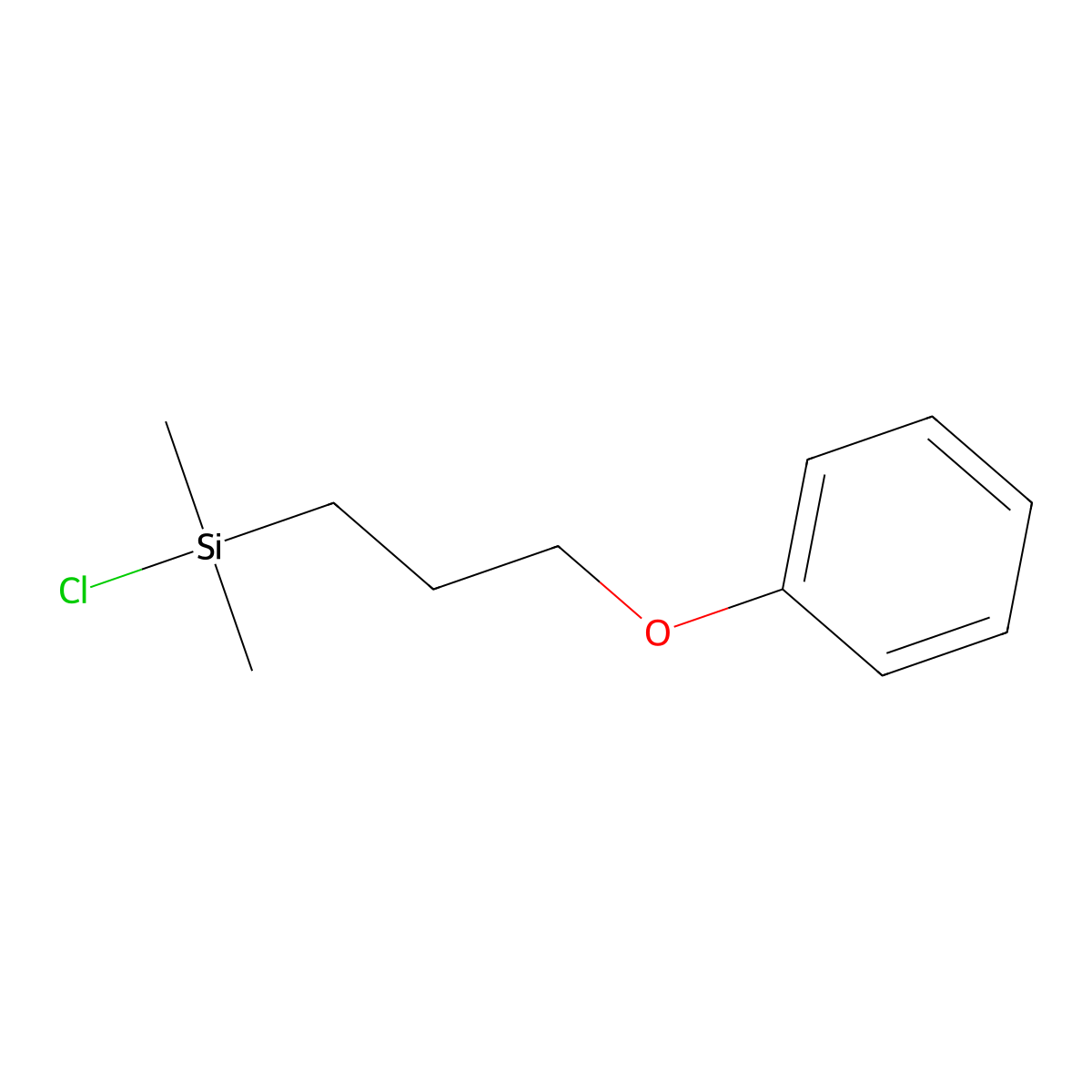 Chloro(dimethyl)(3-phenoxypropyl)silane molecular structure, CAS 69733-73-9
