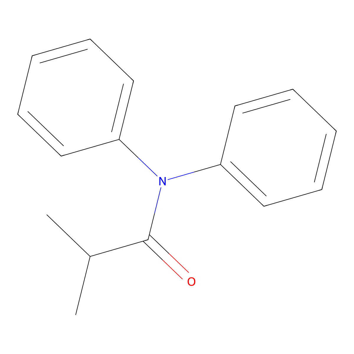 2-methyl-N,N-diphenylpropanamide molecular structure, CAS 69737-54-8