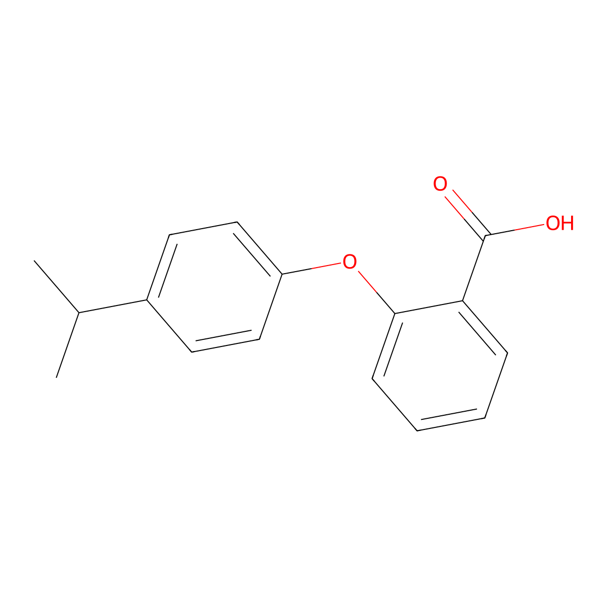 2-[4-(Propan-2-yl)phenoxy]benzoic acid molecular structure, CAS 69737-64-0