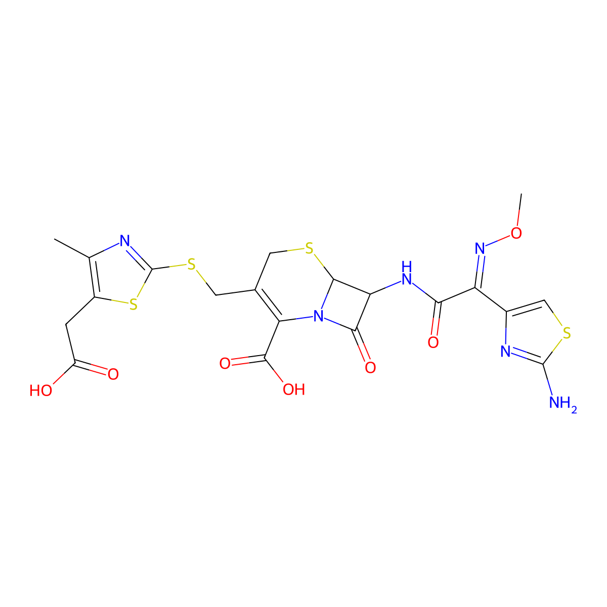 Cefodizime molecular structure, CAS 69739-16-8