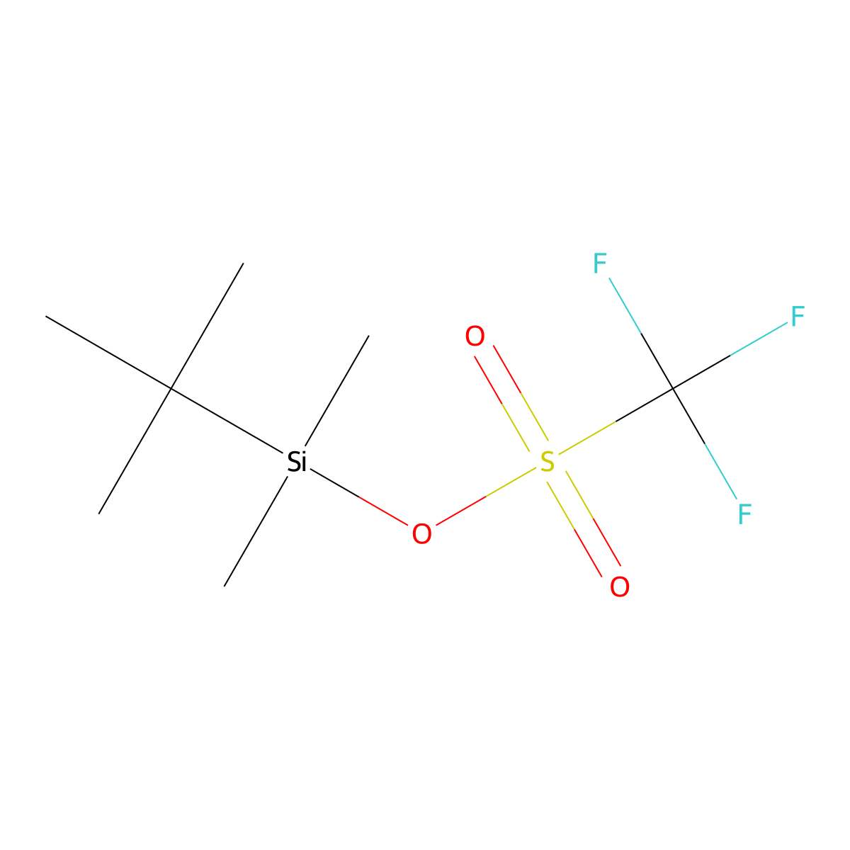 tert-Butyldimethylsilyl trifluoromethanesulphonate molecular structure, CAS 69739-34-0