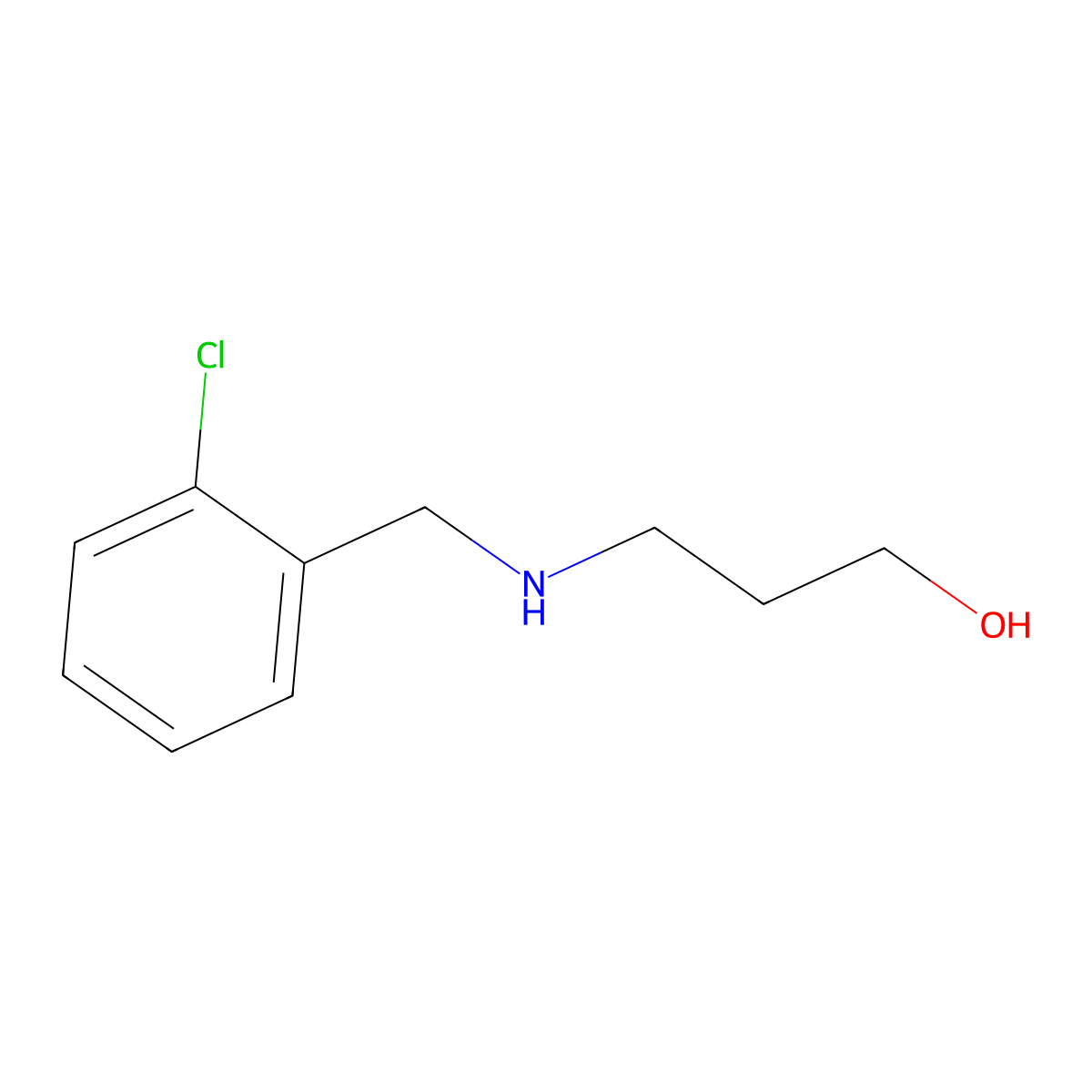 3-(2-Chloro-benzylamino)-propan-1-ol molecular structure, CAS 69739-55-5